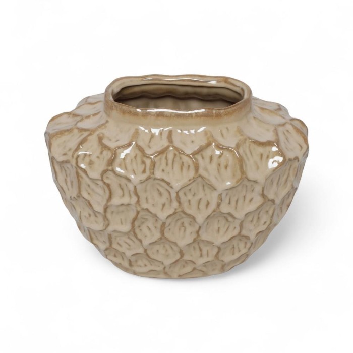 VASO TONDO BARON BRINGHAM CREMA H.22